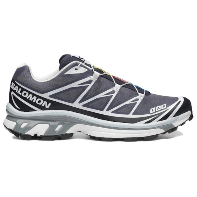 SALOMON XT 6 Cushioning And Abrasion Resistant Coverage Low Top Casual Running Shoes Unisex Black Gray Blue Sneakers 478640