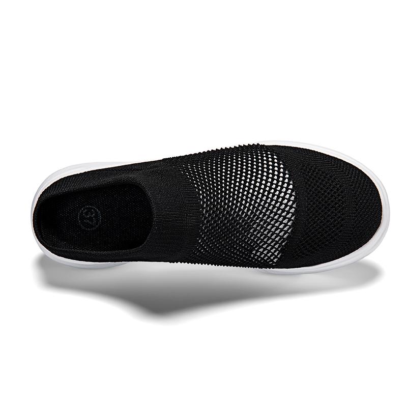 Breathable Mesh Couple Casual Shoes Knitted Lightweight Slippers Slip-on Daily Loafers for Walking Traveling Size 36-45