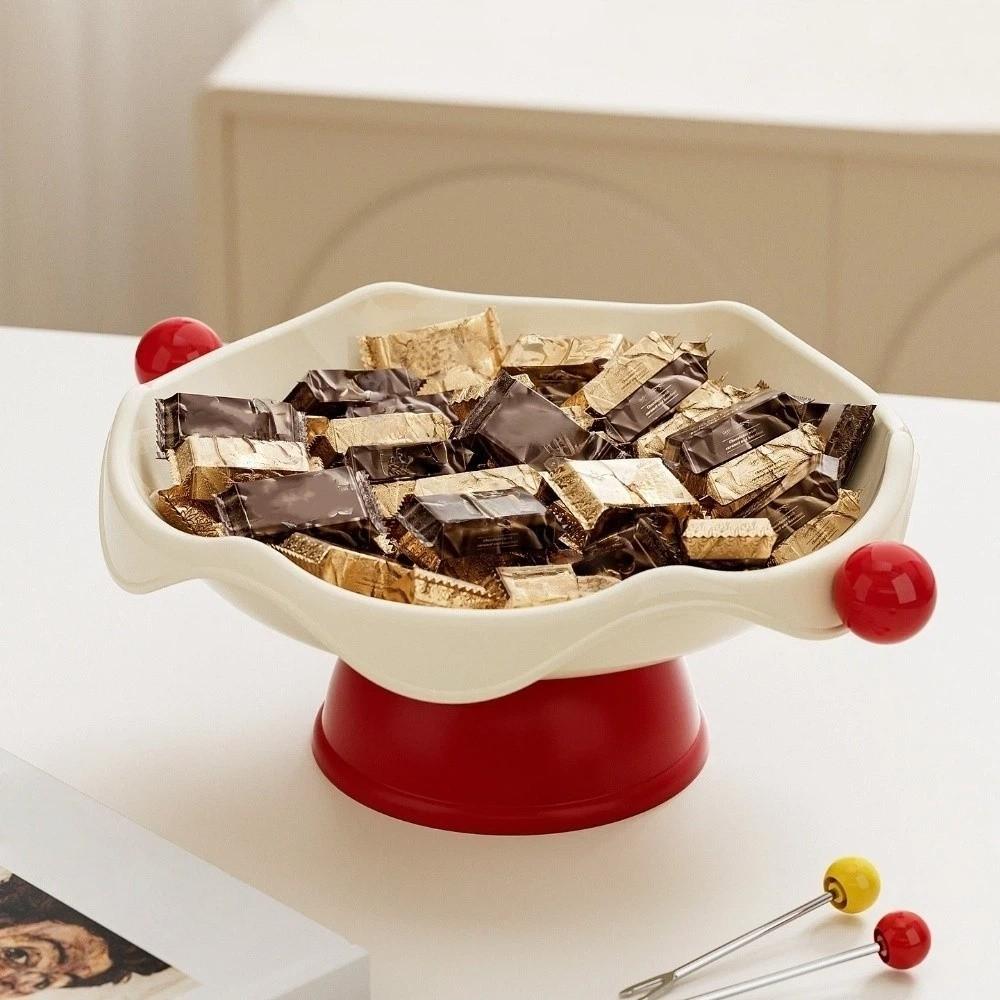 Spherical Handle Candy Storage Basket Dried Fruit Plate Display Plate Fruit Snack Tray  Living Room
