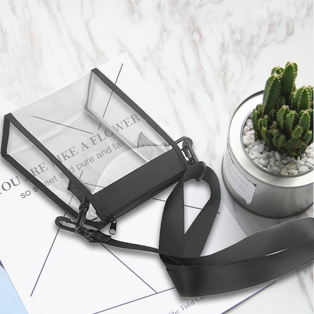Enkrio Clear Transparent Crossbody Shoulder Clear Waterproof for Travel and Size Small Bag, Bag, Bag, Pouch, Pouch, Commuting,