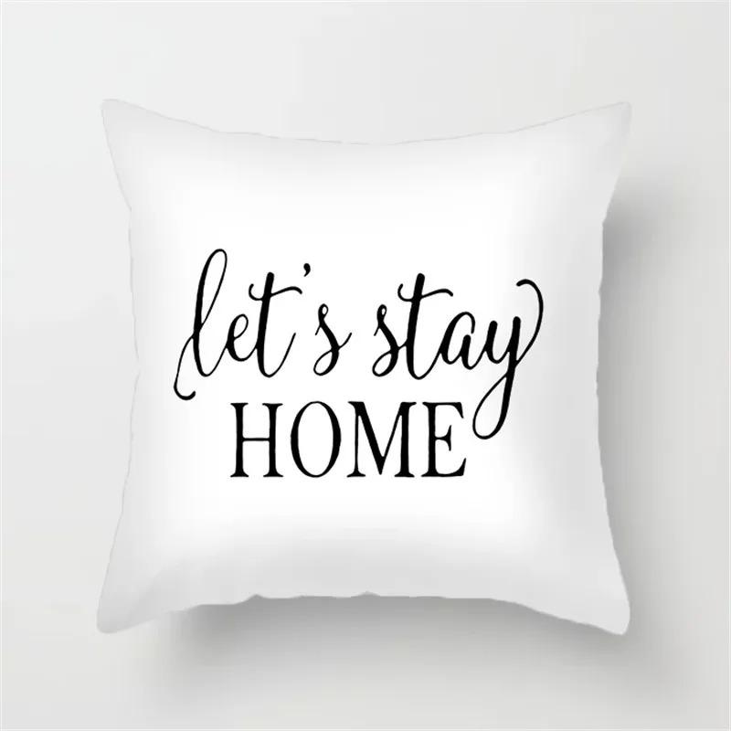 Black Line Decorative Pillowcase Living Room Office Ornaments Home Pillowcase