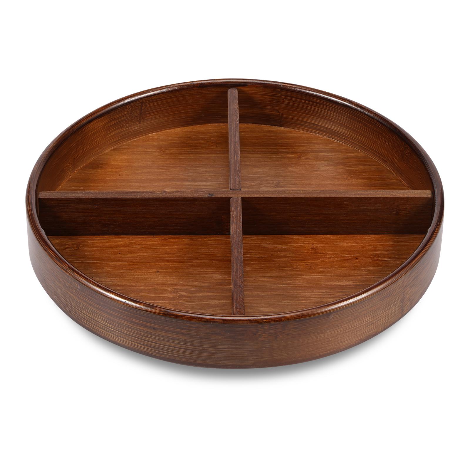 Вращающийся на 360 поднос для хранения деревянный Lazy Susan Organize полка для специй на столешнице для кухни закусок масла приправ бутылок 2680₽
