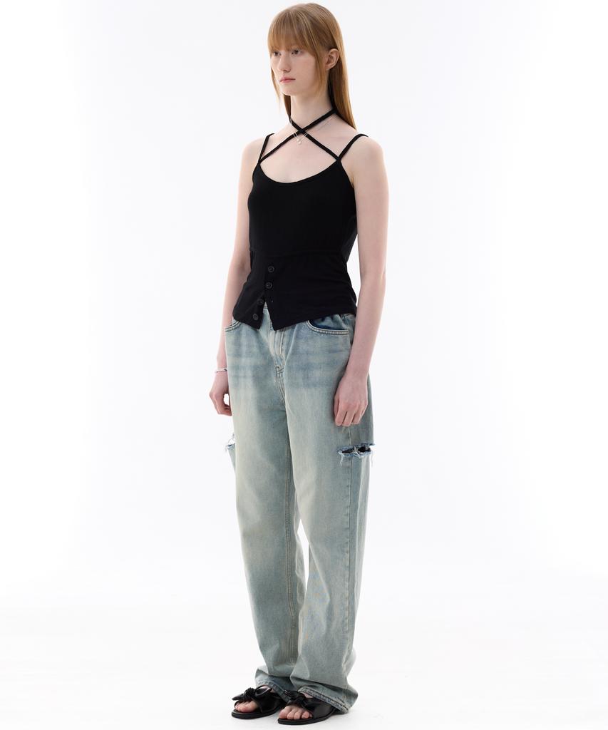 Alikim Evan Sleeveless Top / Black