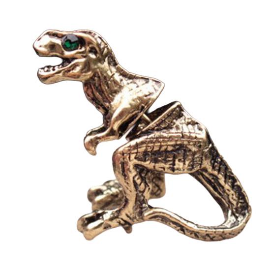 Alloy Piercing Earring 3D Tyrannosaurus Rex Design Stud Earring Retro