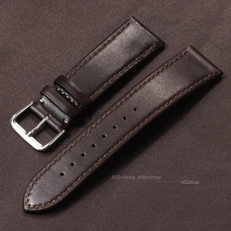 Vintage Oil Wax Leather Watch Strap Pin Buckle Bracelet Universal Cowhide Watchband Accessories 18mm 19mm 20mm 21mm 22mm Belt