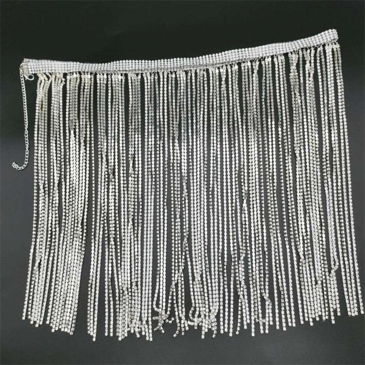 Tassel Belly Waist Chains Crystal Beach Body Chain Fashion Waist Jewelry Rave Body Accessories for Women and Girls