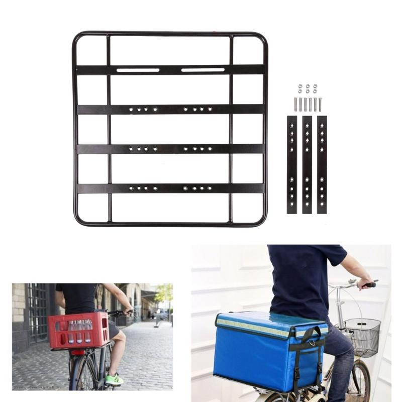 Portapacchi per Bicicletta Rimovibile Portapacchi Posteriore per Bici Estensione Allargata Portapacchi Posteriore Staffa Fissa in Metallo Durevole
