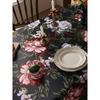 Zwart Bloem Vogel Patroon Tafelkleed Amerikaanse Stijl Wit Kant Tafelblad Hoes Waterdicht Antislip Slijtvast Tafelkleed