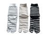 Tabi Socks with 3 Elastic Loose Cotton Outer Striped Set Women's Non-Slip Finish, Pairs, Cuffs, Fit, 100% Thread, Pattern, 3-Pair (Colors Available)