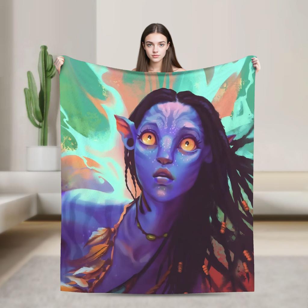 2025 Avatar 3 Movie Knitted Blanket   Fuzzy Throw Blanket Bed Sofa Personalised Soft Warm Bedsprea