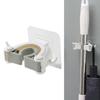 Wall Mounted Mop Broom Organizer Marking Proof Adhesive Multifunction Waterproof Housekeeping Tools