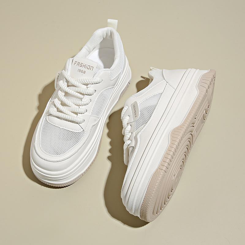 Lässige Sneaker mit dicker Sohle Damen Sommer Neu Atmungsaktiver Sneaker Mode Mesh Papa Schuhe Studenten Sneaker Sneaker