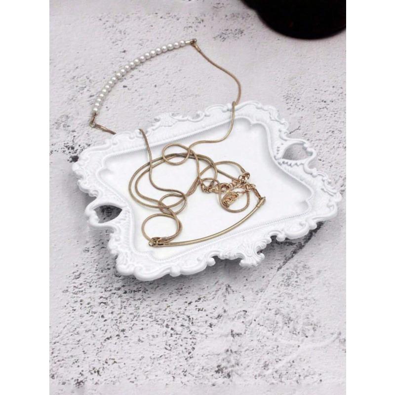 Retro Small Trinket Tray, Country Style Ring Tray, Earring Necklace Tray