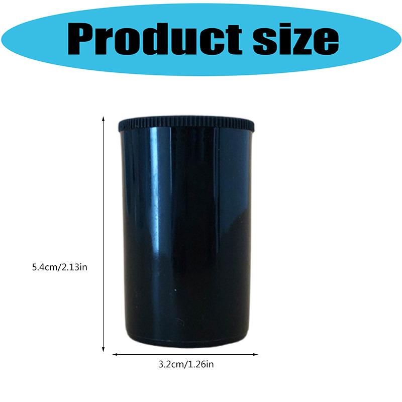 Black Film Storage Canister With Secure Cap Film Cans with Lid Film Roll Organize or for Small Office Supplies Box