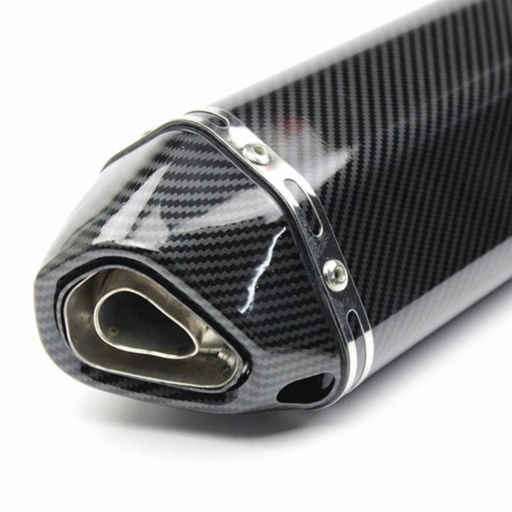 Motorcycle Rear Exhaust Pipe Stainless Steel Rust Proof High Temperature Resistant Fit for 51mm Pipe