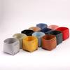 PU Material Leather Storage Box Folding Design Anti-Slip Base Desktop Storage Tray Solid Construction Multifunctional