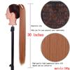 Synthetic 22 Inch Women Ribbons Long Straight Ponytail Hair Extensions Heat Resistant Ponytail Extensions for Women