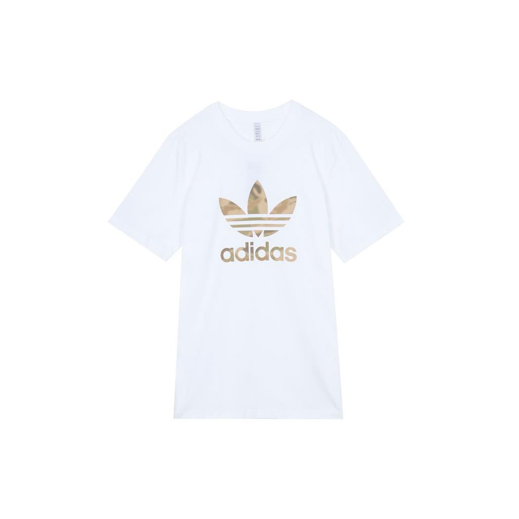 Adidas Originals Camouflage Logo Print Crew Neck T-Shirt Men Tops White GN1855