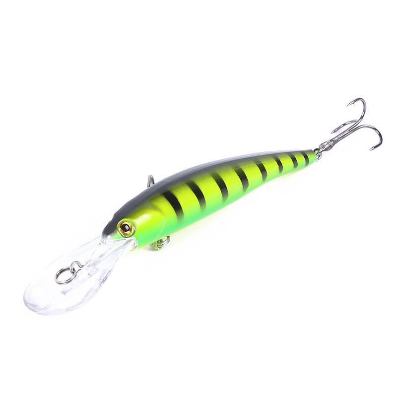 Fish Hook Bait 10g Deep Diving Large Minnow Wobbler Lure Artificial Hard Bait Crankbait Bass Pike Walleye Perch Fishing Gear