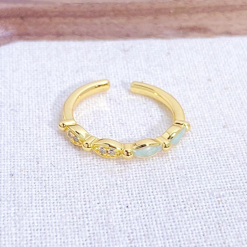 

Medieval Vintage Flower Butterfly Enamel Diamond Open Ring Stacked With Niche High-End Light Luxury Ring Woman Adjustable opening