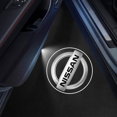 Car Door Welcome Laser Led Projector Logo Light Wireless Car Accessories For X-trail Qashqai Note Juke Sentra Patrol