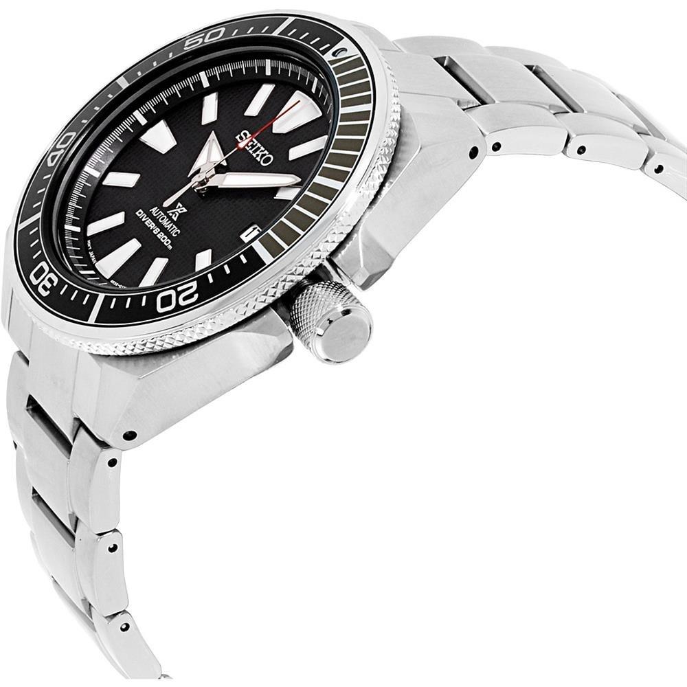 Seiko Prospex Samurai Stainless Steel Automatic Diving Watch 200m SRPB51 Black