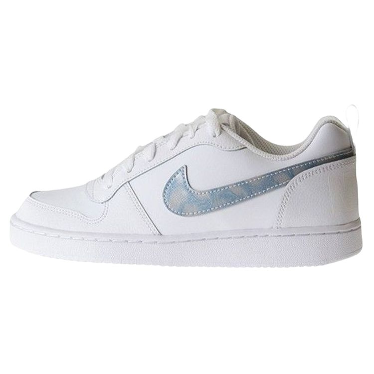 Nike Court Borough Canvas Synthetic Leather Non-Slip Low-Top Kids Skate Shoes Kids sneaker White Blue 845104-102