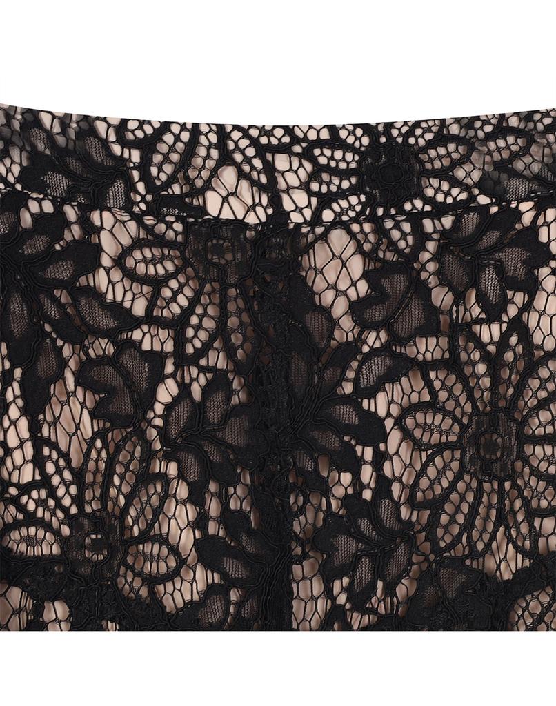 LAFELSORTOF Lace Panel Skirt