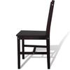 VidaXL 2x Pine Wood Dining Chair Dark Brown Kitchen Chair 241516