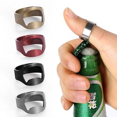 1/3PCS Silver Bar Supplies Stainless Steel Gadgets Beer Bottles Opener Kitchen Tool Finger Ring Openers