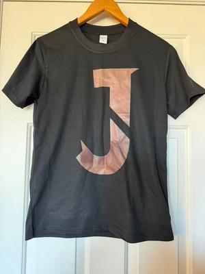 Minimalist J Letter Graphic T-Shirt | Modern Initial Tee | Unisex Black Shirt