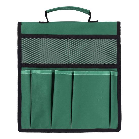 Borsa Portautensili da Giardinaggio Pieghevole Portatile con Molteplici Tasche in Rete Organizzatore
