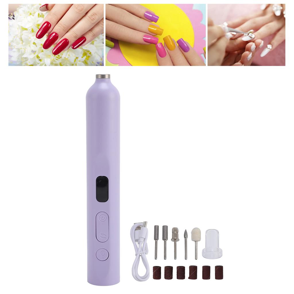 2 in 1 Electric Nail Drill and Nail Lamp Portable Multifunctional Nail File NaMachine with Fast Curing Nail Light for Travel Business Trips