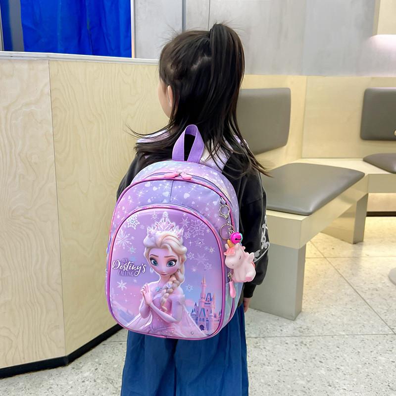 Kids Elsa Unicorn Backpack With Breathable Nylon And Cushion Straps For School Use