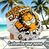 Personalisierter Garfield-Druckschirm mit individuellem Namen, Automatisches Öffnen und Schließen, Stabiler 8-Rippen-Rahmen, Für Pendeln, Camping, Wandern, Geburtstagsgeschenk