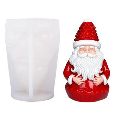 Molde de Silicona de Papá Noel Tema Navideño Molde de Silicona para Velas Artesanía con Resina Epoxi Vela Hecha a Mano Jabón Chocolate