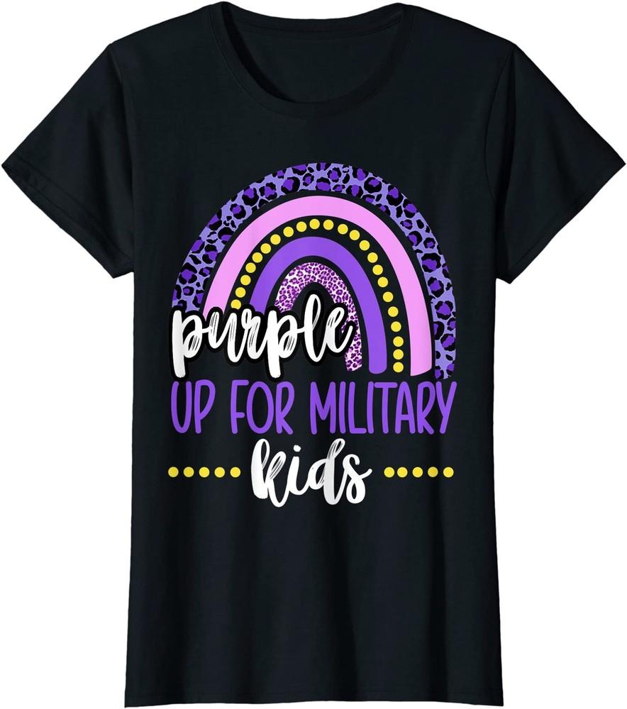 Радужная Военная Детская Фиолетовая Футболка для Военных Детей Женская Футболка с Круглым Вырезом Унисекс Футболка L