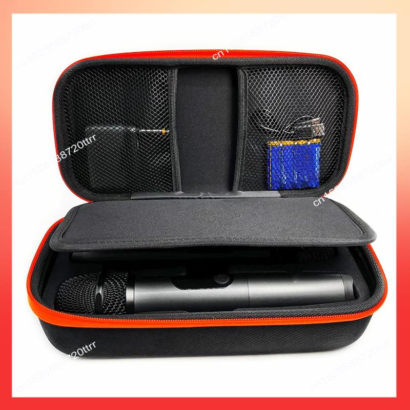 ABNR Wireless Microphone Case Shockproof EVA Hard Shell Mic Case Anti-Scratch Travel Case For  Wireless Two Microphone