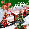 Elektrische Kersttrein Speelgoed Treinwagons Racebanen Met Muziek Kerstman Kerstboom Decoratie Trein Model Speelgoed Geschenken