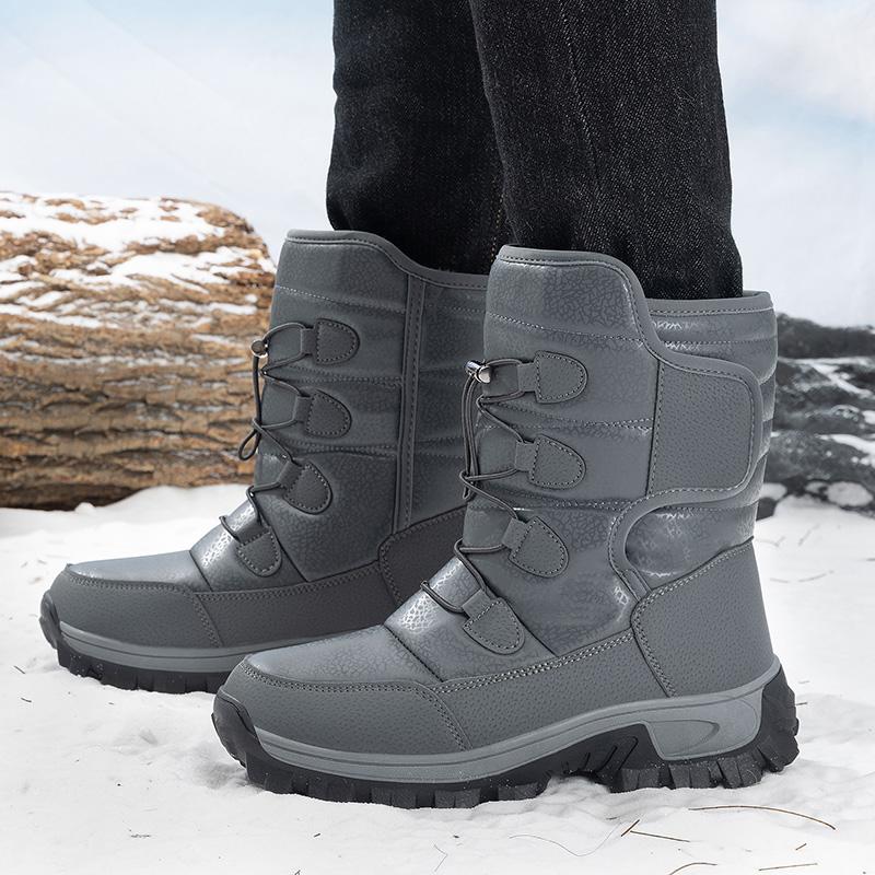 36-46 Winter Men's Plus Velvet High-top Outdoor Shoes Women's Large Size Hiking Shoes Plus Fur Warm Hiking Boots
