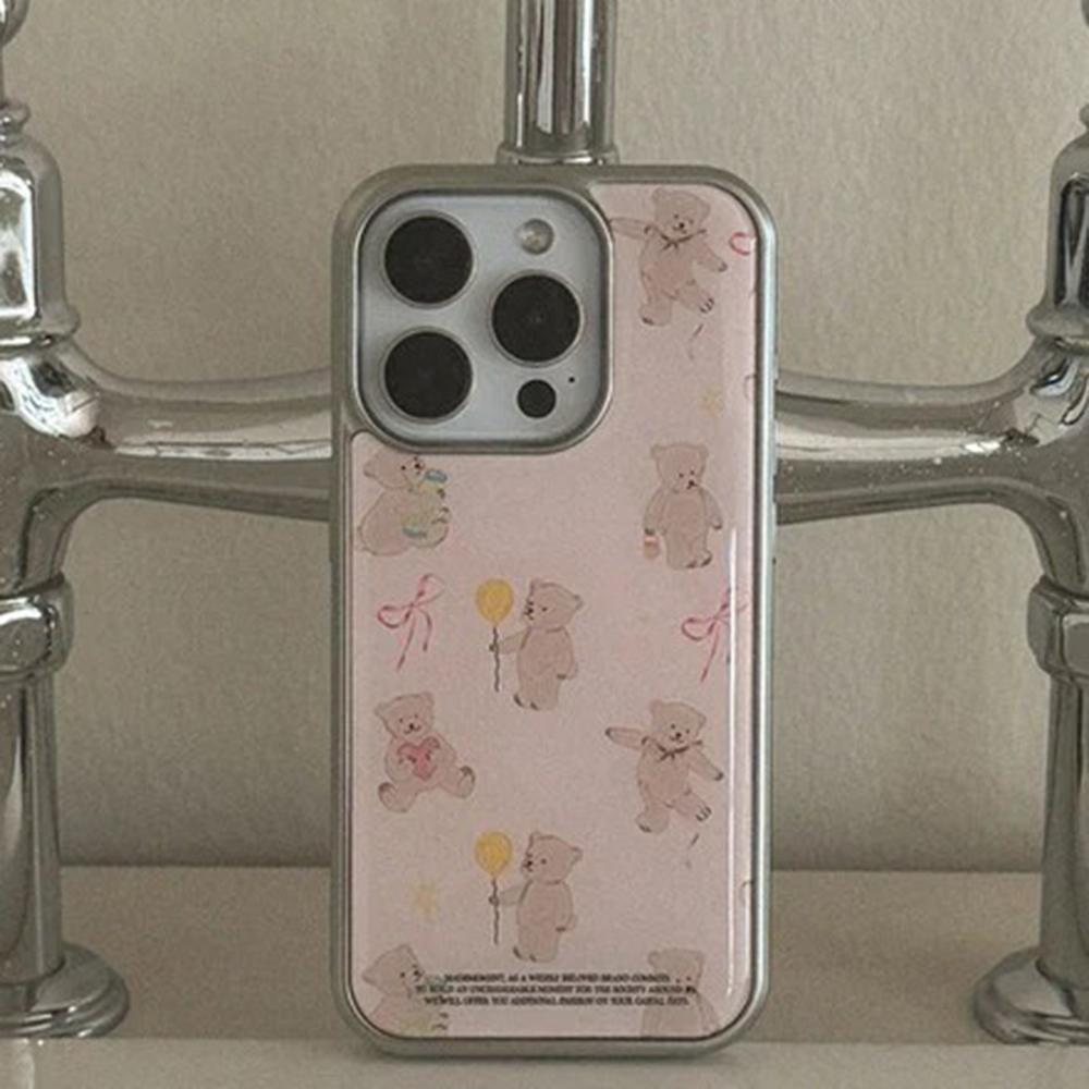 

Роскошный чехол Clmj со сладким рисунком мишки для iPhone 17 16e 16 15 14 13 12 11 Pro Max X Air Plus, роскошная прозрачная мягкая задняя крышка iPhone 15 Plus