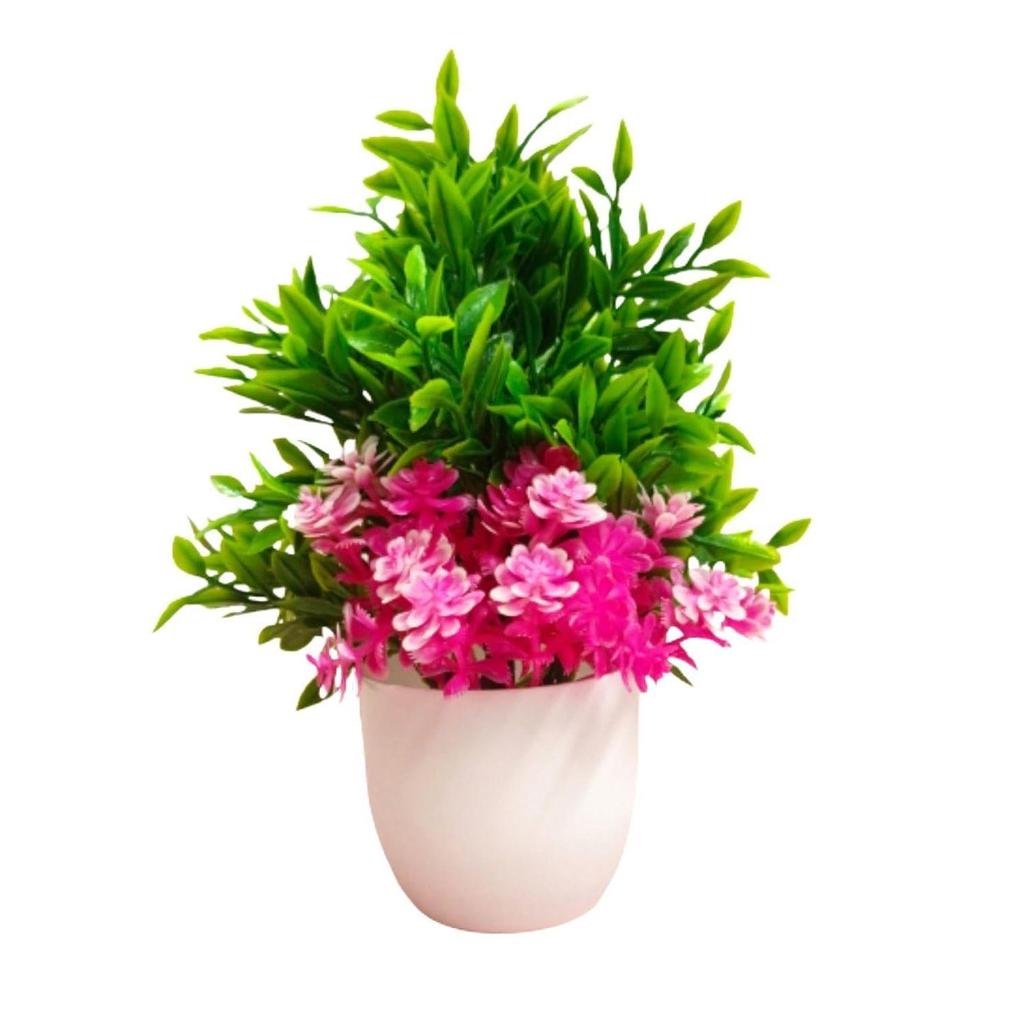 Artificial Potted Plants, Artificial Plastic Eucalyptus Plants Small Indoor Potted Houseplants, Small Faux Plants for Home Decor