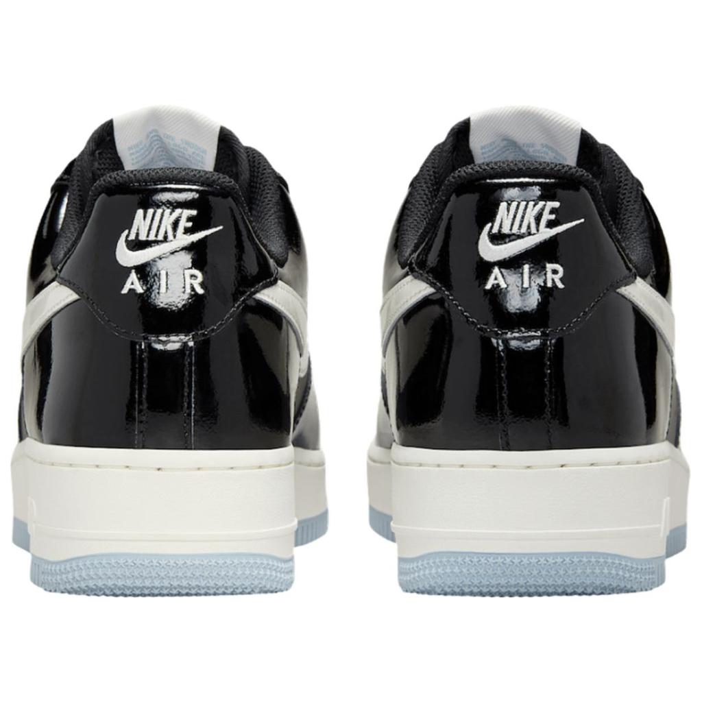 Nike Air Force 1 Low Black Iron Grey Patent Unisex Sneakers Armory-Blue Sail IB7676-001