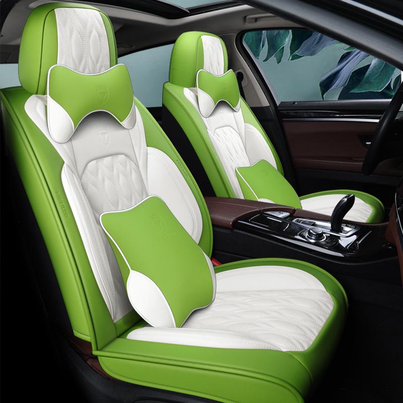 New Seamless Full Leather Universal Car Seat Cushion for All Seasons