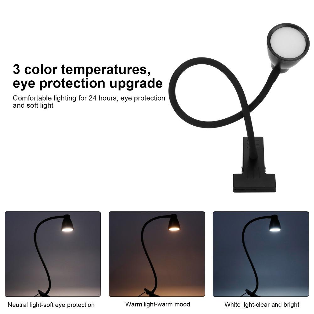 5W Clamp Desk Lamp 24LED LED Reading Light Creative Clip Work Light  Reading