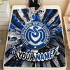 Custom Name Meidericher SV 02 Duisburg Flannel Blanket, High quality Comfortable for All Seasons, Home Decor, Warmth and Comfort