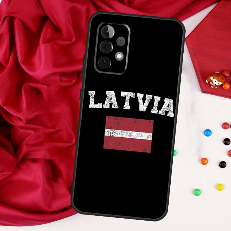 Latvia Flag For Samsung Galaxy A56 A36 A26 A16 A05 A06 A22 A32 A52 A54 A34 A14 A55 A15 A53 A33 A35 Case