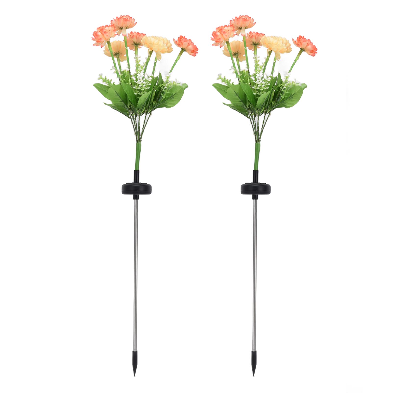 

2 Pcs Solar Garden Lights LED Solar Flower Lights For Garden Patio Lawn Yard Pathway