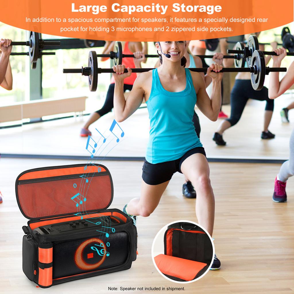 Travel Storage Bag Shockproof Portable Speaker Carry Tote Bag with Shoulder Strap for JBL PartyBox On The Go 2 BT Speaker