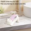 Selbstentwässernde Seifenablage mit niedlichen Katzendesigns, Kunststoff-Seifenschale hält Seife trocken und schimmelfrei für Bad und Küche